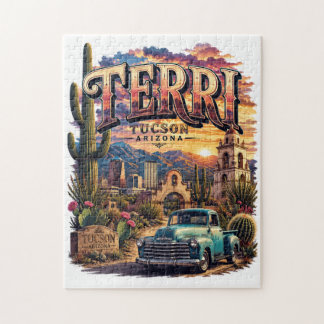 Terri Tucson Arizona Personalised Southwestern Jigsaw Puzzle