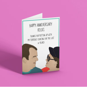Terrible Cooking Funny Anniversary  Card