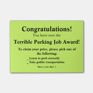 Terrible Parking Post-it Post-it Notes