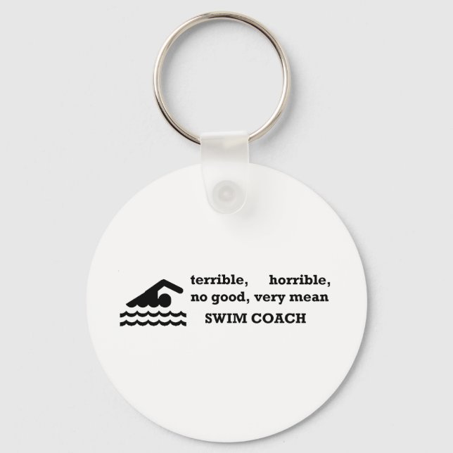 Terrible Swim Coach Key Ring (Front)