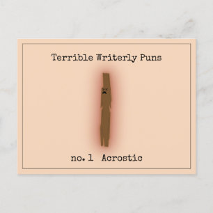 Terrible Writerly Puns Postcard