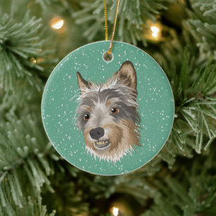 Terrier Ceramic Ornament