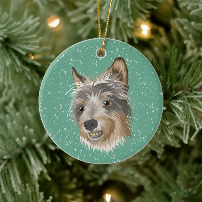Terrier Ceramic Ornament (Tree)