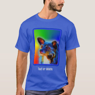 Terrier Dog Abstract Art Personalised T-Shirt