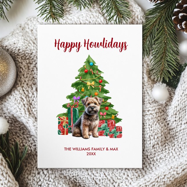 Terrier Dog Family Christmas Holiday Card (Creator Uploaded)