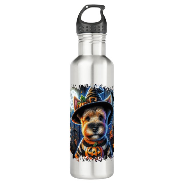 Terrier Dog Halloween Square 710 Ml Water Bottle (Front)