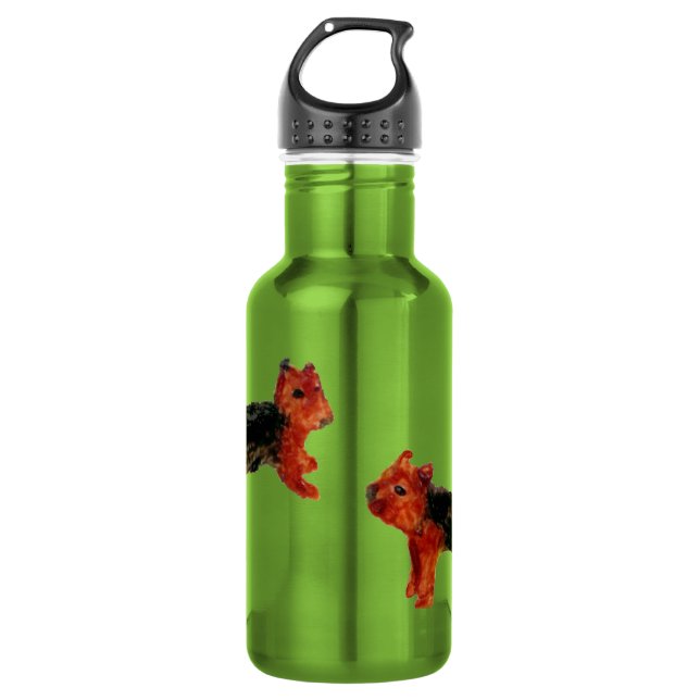 Terrier Fun Dog Art 532 Ml Water Bottle (Front)