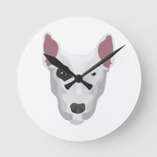 Terrier Head Round Clock