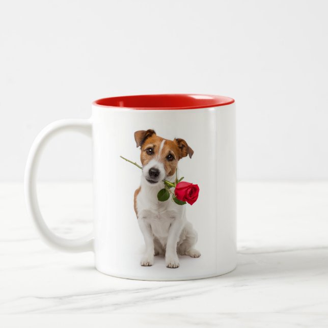 Terrier Love Two-Tone Coffee Mug (Left)