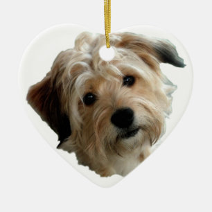 TERRIER MIX CERAMIC ORNAMENT