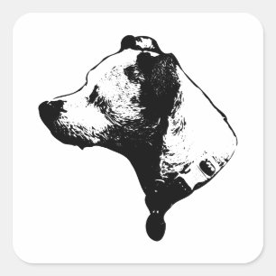 Terrier Mix Profile Vinyl Sticker