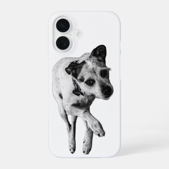Terrier Mix Relaxed Side Pose iPhone Case (Back)
