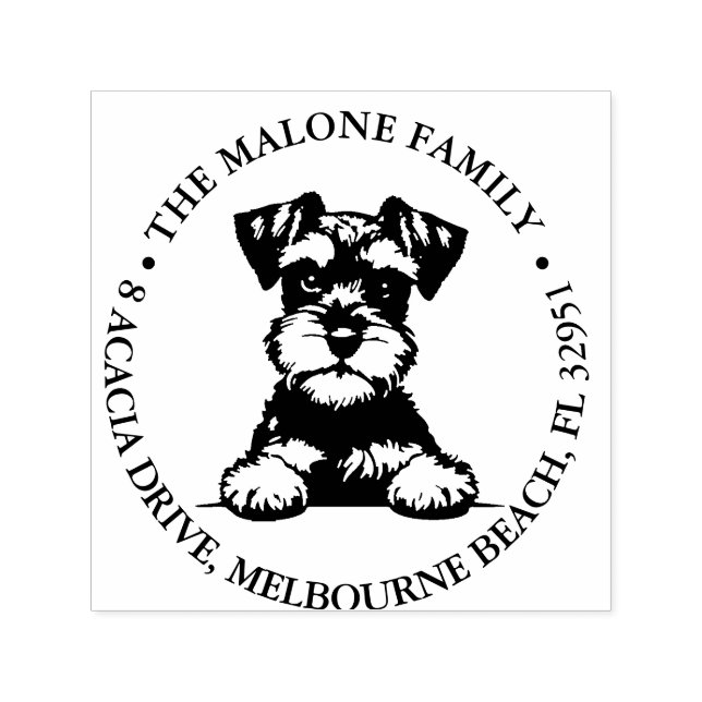 Terrier Puppy Personalised Theme  Self-inking Stamp (Design)