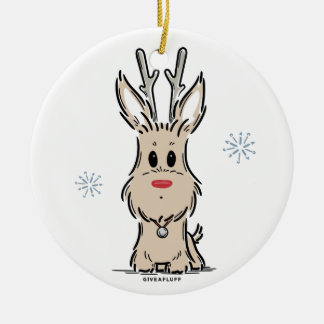 Terrier Reindeer Ornament