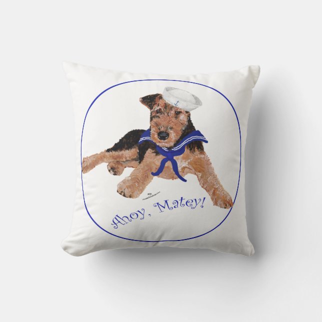 Terrier Sailor Boy Cushion (Front)