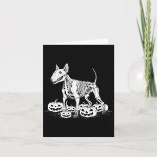 Terrier Skeleton Birthday Halloween Mens Womens Ki Card