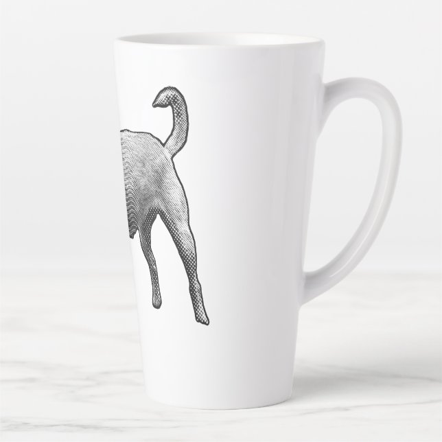 Terrier With a Quick Self-Check Latte Mug (Right)