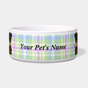 Terrier Yorkie Dog Puppy Food Bowl or Water Dish