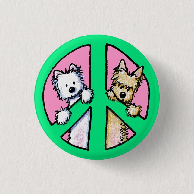 Terriers For Peace 3 Cm Round Badge (Front)