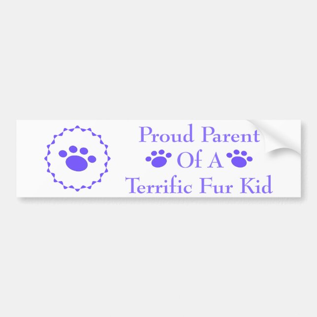 Terrific Fur Kid #111 Bumper Sticker (Front)