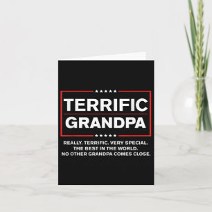 Terrific Grandpa - Funny Donald Trump Campaign Card