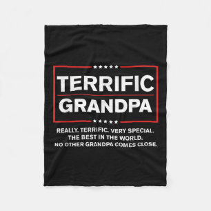 Terrific Grandpa - Funny Donald Trump Campaign Fleece Blanket