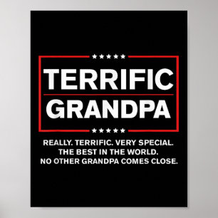 Terrific Grandpa - Funny Donald Trump Campaign Poster