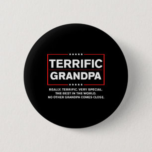 Terrific Grandpa - Funny Donald Trump Campaign Sty 6 Cm Round Badge