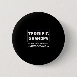 Terrific Grandpa - Funny Donald Trump Campaign Sty 6 Cm Round Badge