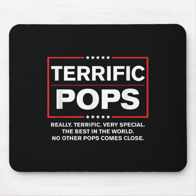 Terrific Pops - Funny Donald Trump 2020 Supporter Mouse Pad (Front)