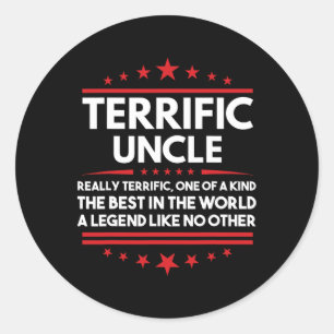 Terrific Uncle Campaign 2025 Donald Trump Inaugura Classic Round Sticker