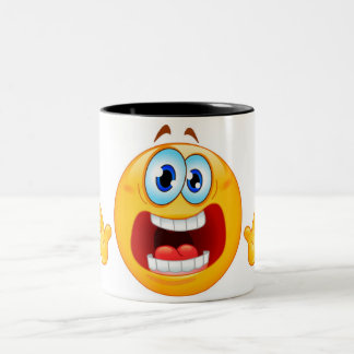 terrified emoji mug