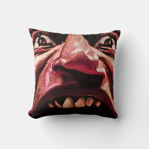 Terrified man closeup portrait illustration cushion