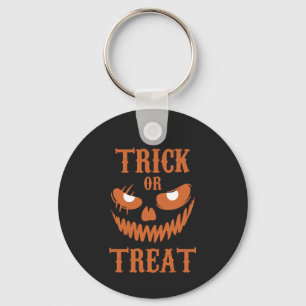 Terrifying Halloween Face Trick Treat Dark Spooky  Key Ring