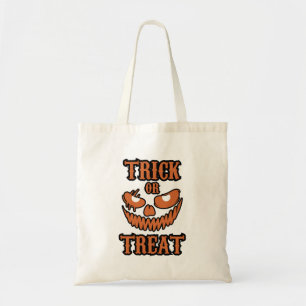Terrifying Halloween Face Trick Treat Dark Spooky Tote Bag