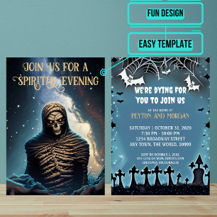 Terrifying Mummy Halloween Party Invitation