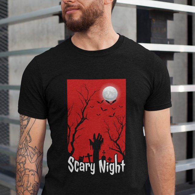Terrifying Night: Zombie Hand Tri-Blend Shirt (Creator Uploaded)