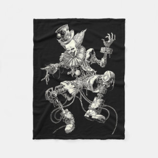 Terrifying Sinister Clown Horror Fleece Blanket