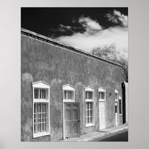 Territorial style architecture, Santa Fe, New Poster