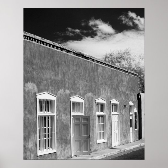 Territorial style architecture, Santa Fe, New Poster (Front)