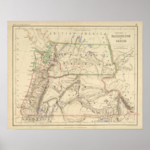 Territories of Washington and Oregon Poster