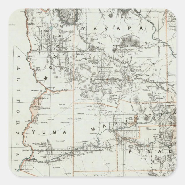 Territory Of Arizona Square Sticker (Front)