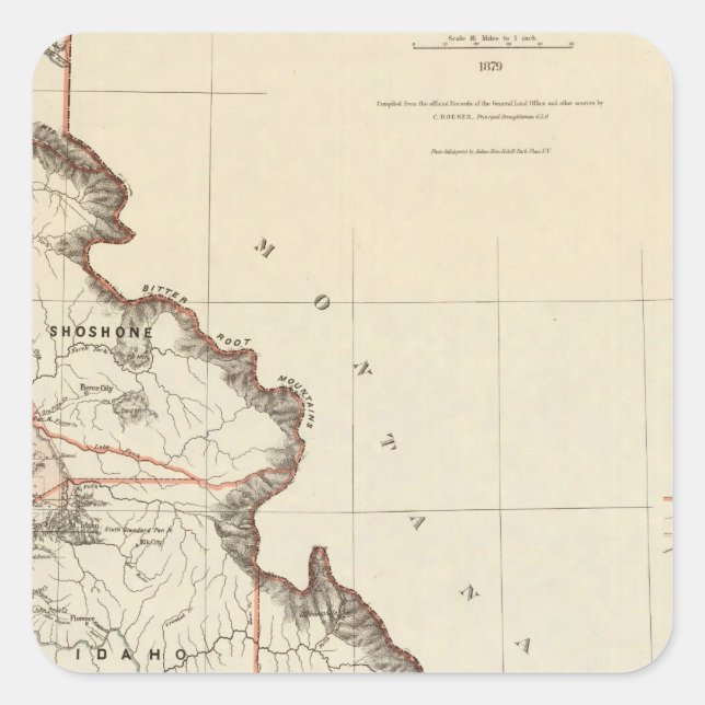 Territory Of Idaho Square Sticker (Front)