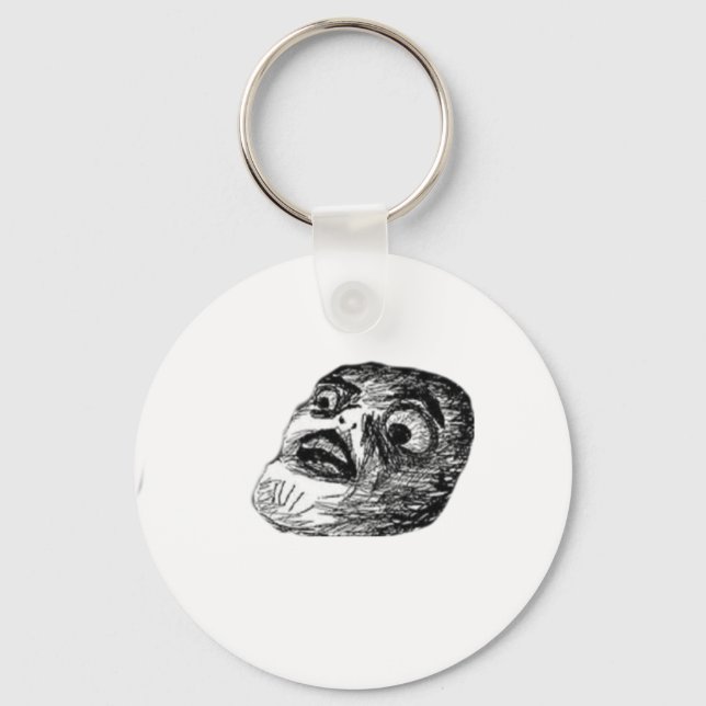 Terror Face Meme Key Ring (Front)