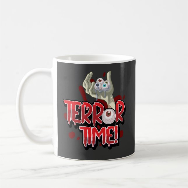 Terror Time Zombie Hand with Eyeballs     Coffee Mug (Left)