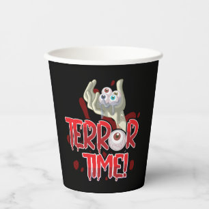 Terror Time Zombie Hand with Eyeballs Paper Cups