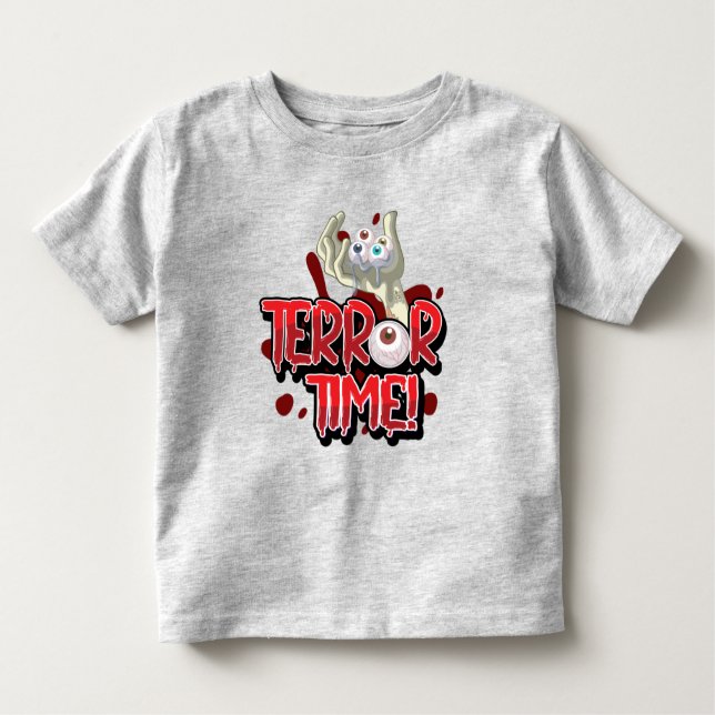Terror Time Zombie Hand with Eyeballs  Toddler T-Shirt (Front)