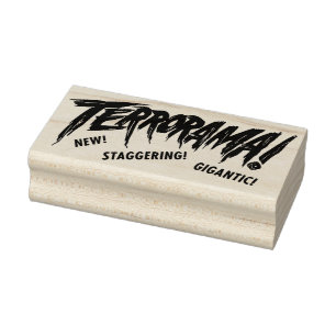 Terrorama!  Vintage Horror Movie  Rubber Stamp