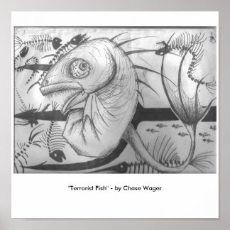 "Terrorist Fish" Poster