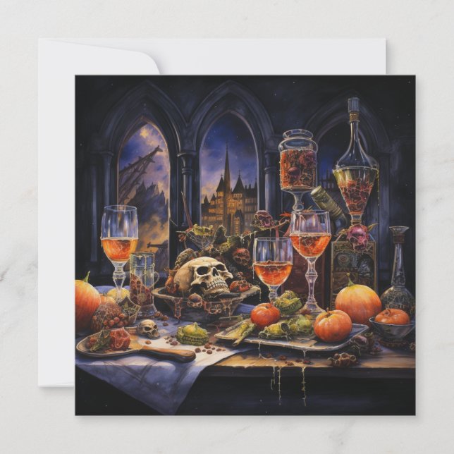 👻🍷  "Terrors & Tastings Event"! 🍷👻 Halloween  Invitation (Front)